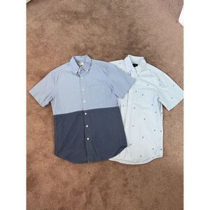 J.Crew Men’s Short Sleeve Button Down Shirt Bundle (2) – Size Small
